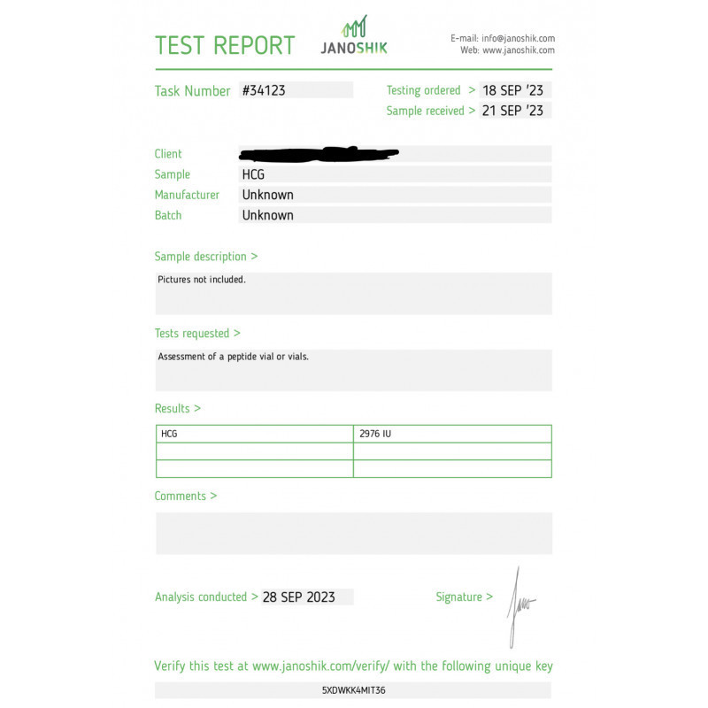 HCG 2500IU (Dragon Pharma)